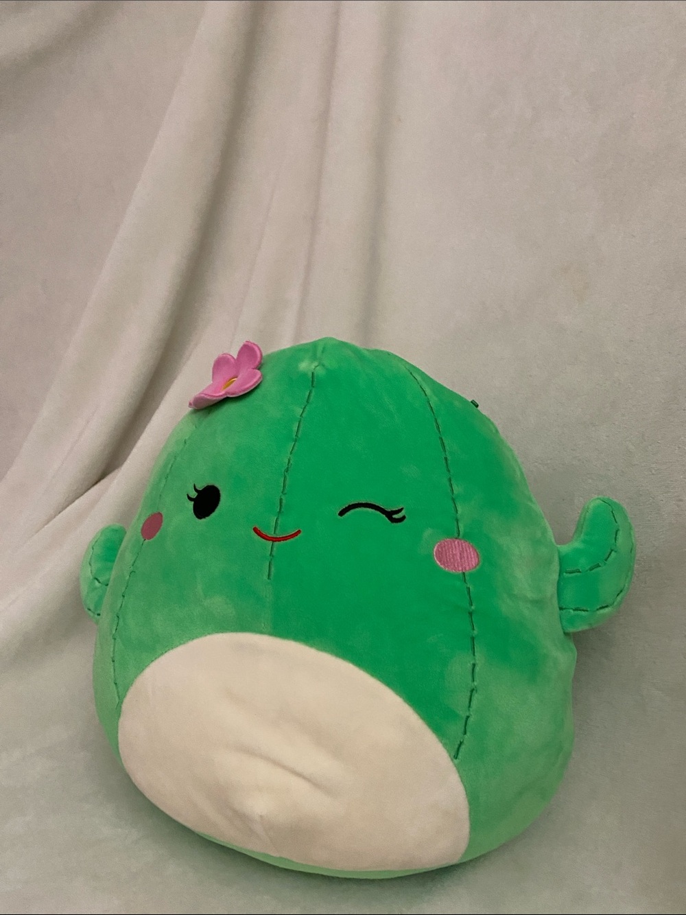 Squishmallows Green Cactus Plush with Pink Flower